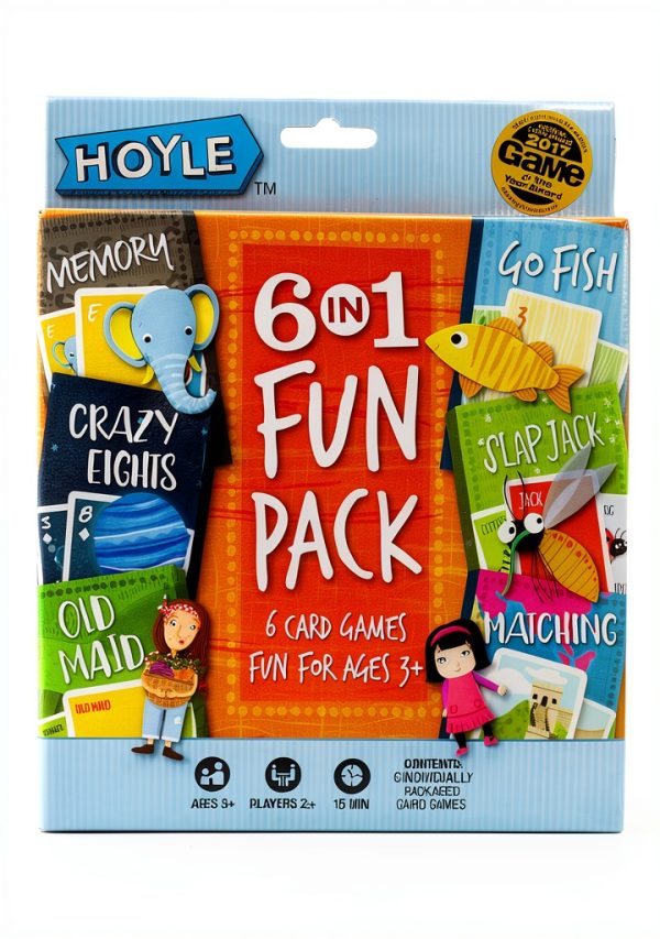 Hoyle 6 in 1 Fun Pack Playing Cards for Kids-0