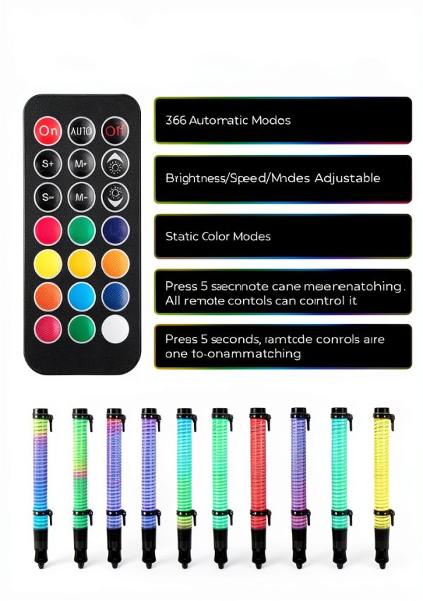 KEMIMOTO LED Whip Lights Aluminum UV Resistant 2ft-4