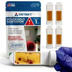 #1 Kitchen Microbial Growth Test Kit by Detekt® – Simple DIY Screeining for Surfaces, Food Prep, & Indoor Spaces – Made in USA (1 Kit = 4 Tests)-0